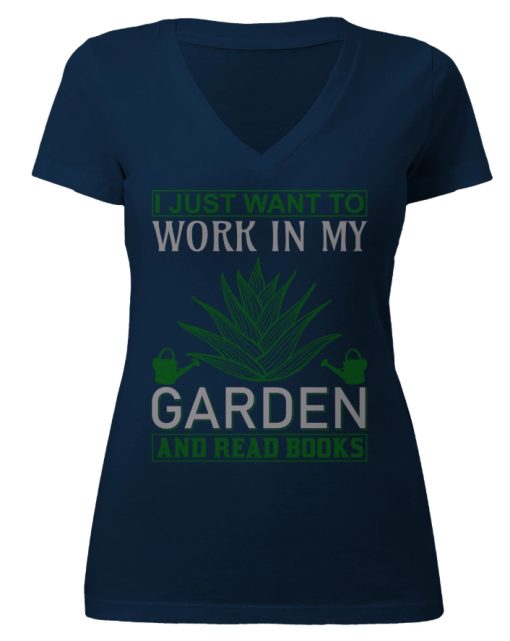 Garden and Read Book V-neck Tee