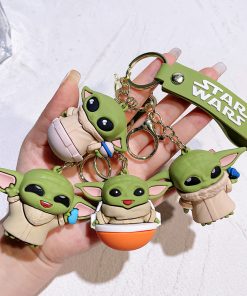 Star War Baby Keychain Master Yoda Silicone Pendant