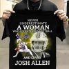 Never understimate woman who understands football and loves buffalo bills signatures for fans Tshirt mn