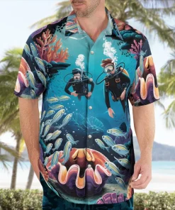 Premium Hawaii Shirt for Scuba Diving Lover