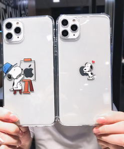 Artist Snoopy Phone Case for Iphone 16 15 Pro Max 11 12 13 14 Pro Max 7 8 Plus 12 13 Mini XS XR Cartoon Transparent Soft Cover
