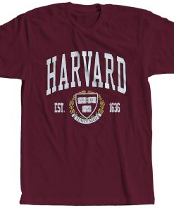 HARVARD University T-Shirt Officially Licensed Crest Logo Tee