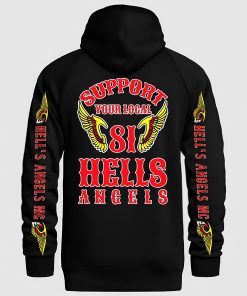 Support Your Local Hells Angles Mc Hoodie
