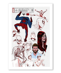 Spider Stance The Ultimate Variant Sketch Art Print