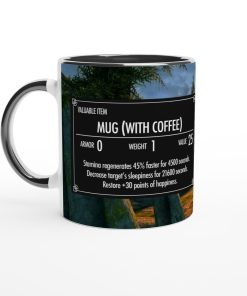 Skyrim Coffee Mug | Elder Scrolls | Video Game | Gaming Gift Idea | 11oz Coloured Handle