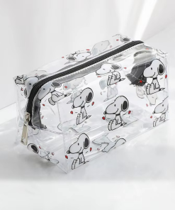 Snoopy Outdoor Girl Makeup Bag Women Necessary Cosmetic Bag Transparent Travel Organizer Cartoon Fashion Small Toiletry Pouch