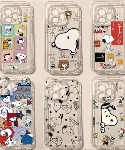 Snoopy Phone Case For IPhone 16e 16 15 14 13 12 11 Pro Max XR XS Max 14 15 16 Plus Mini Casing Soft Clear Cartoon Cover