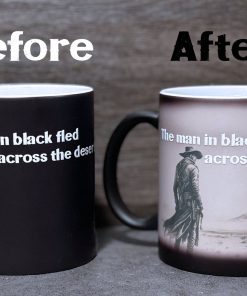 The Gunslinger and Man In Black Quote Mug with Hidden Desert Landscape