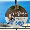 Custom Circular Wooden Hanging Board Christmas Ornaments Home Decorations