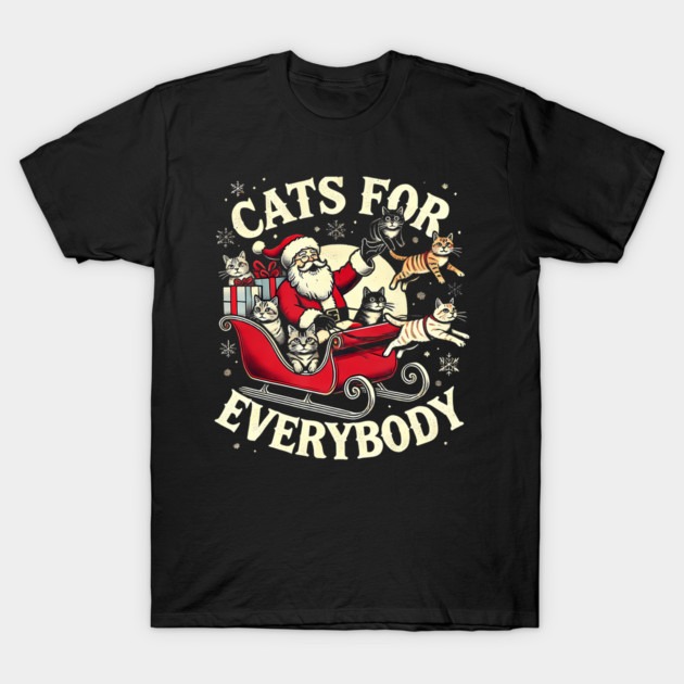 Christmas Cat Santa Cat Lover Christmas Cats For Everybody T-Shirt