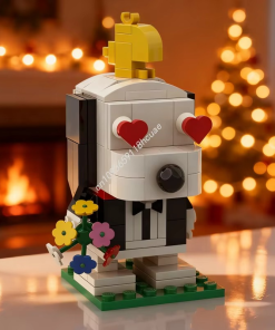 109pcs MOC Snoopy First Date Edition Brickheadzed Model Building Blocks Toy Assemble Christmas Gift DIY Idea Brick Kids Birthday
