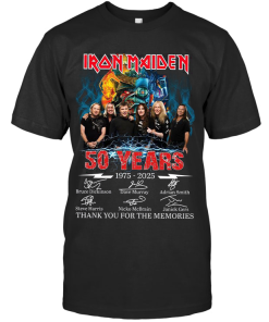 Iron Maiden 50 Years Signatures Shirt