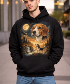 Under the moon, loyalty never fades- Beagle Unisex Hoodie