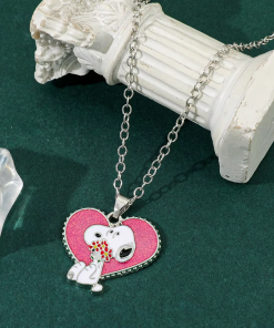 Heart Snoopy Pendant Necklace